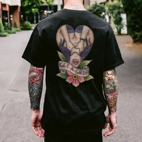 Get A Grip Print Men's T-shirt