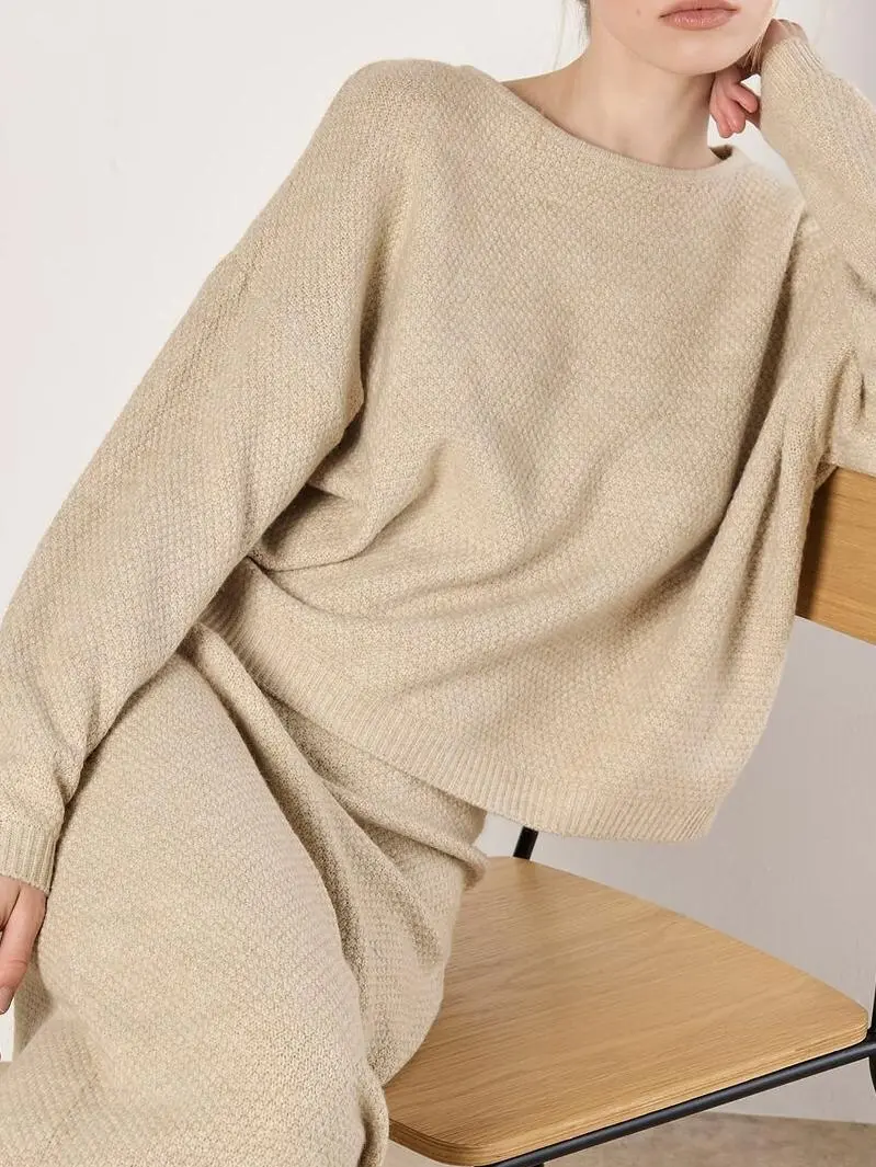 Waffle Knit Batwing Jumper