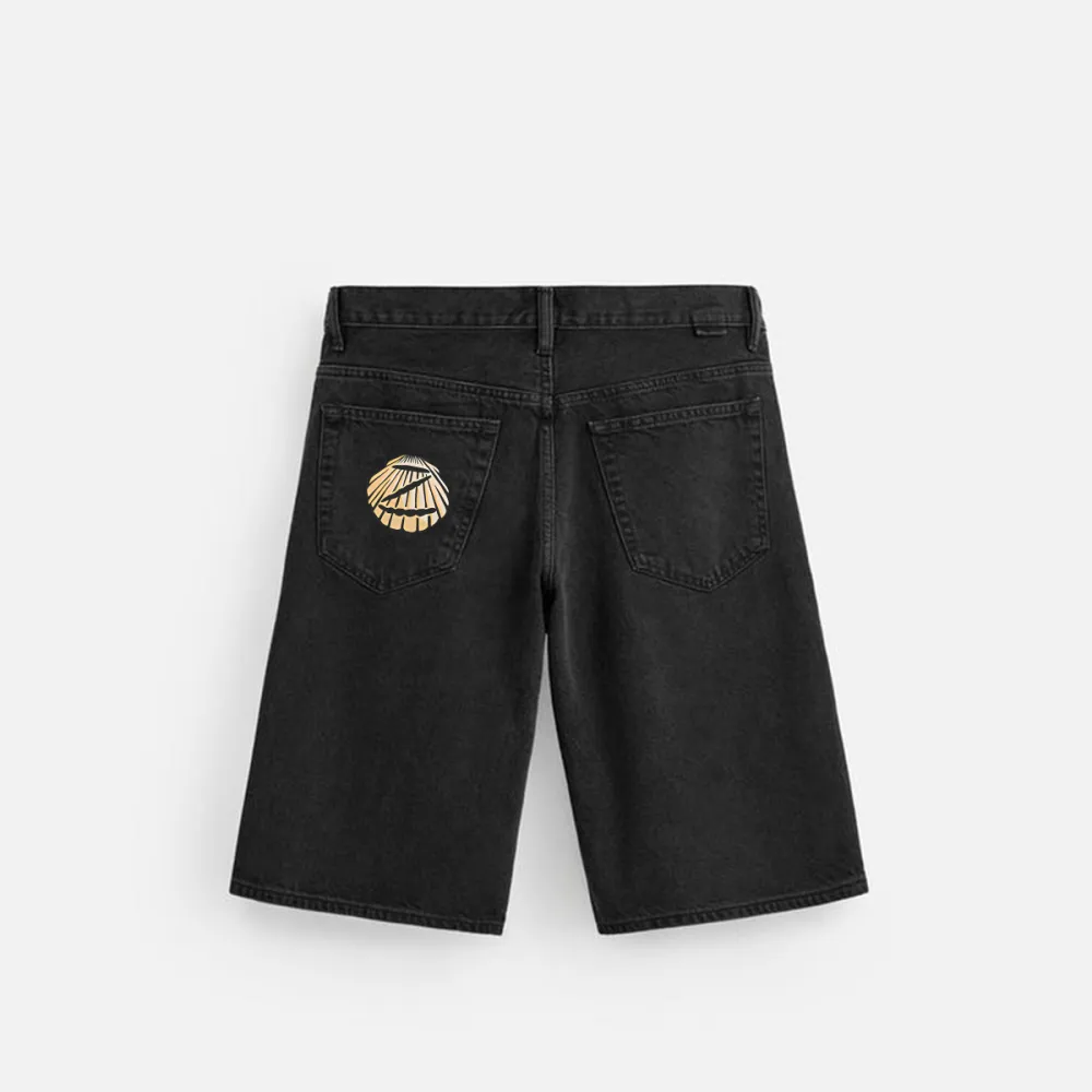 Summer Beach Surfing Printed Denim Shorts