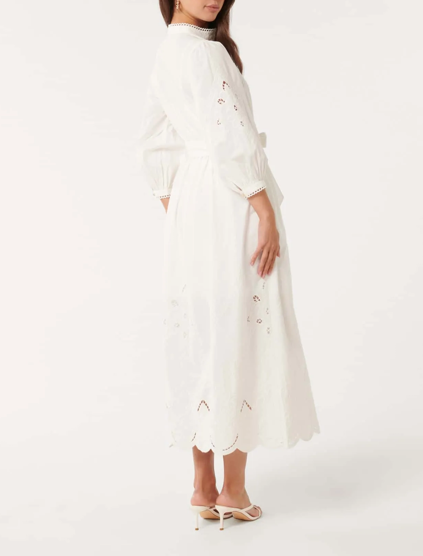 Aisha Broderie Midi Dress