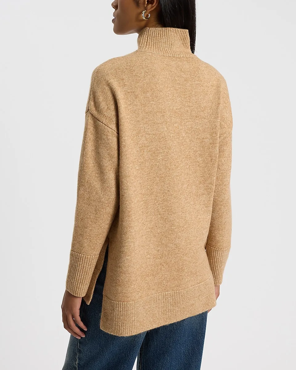 Mock Neck Tunic Sweater