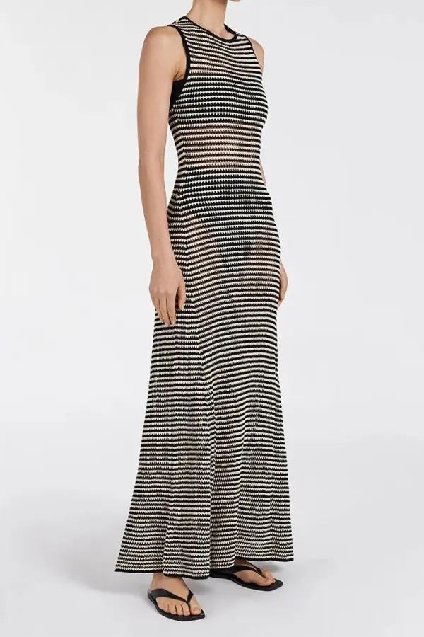 NATE BLACK SLEEVELESS MAXI DRESS