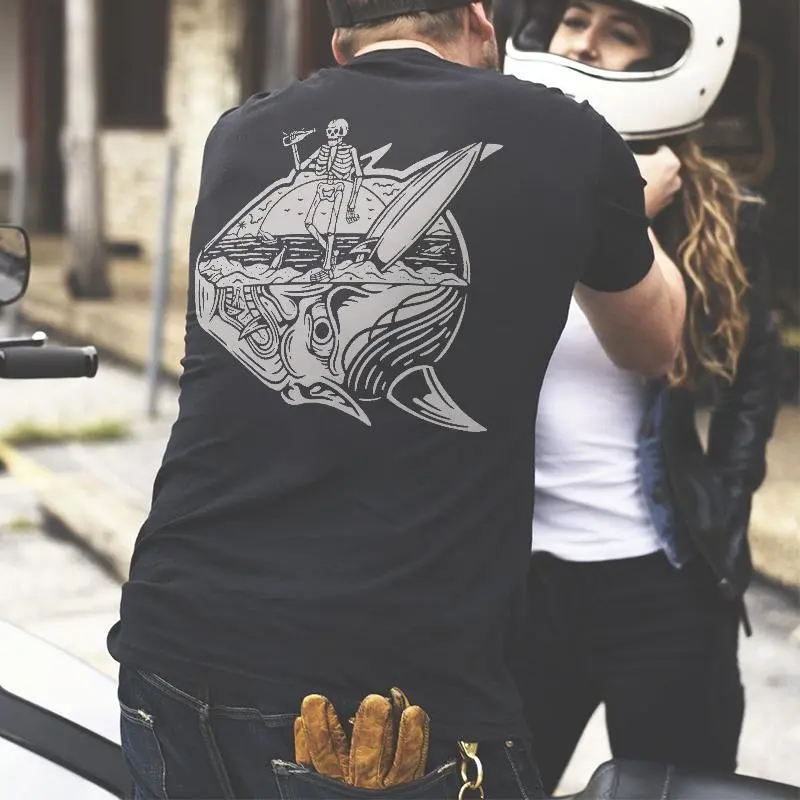Skeleton Island Printed Men's T-shirt