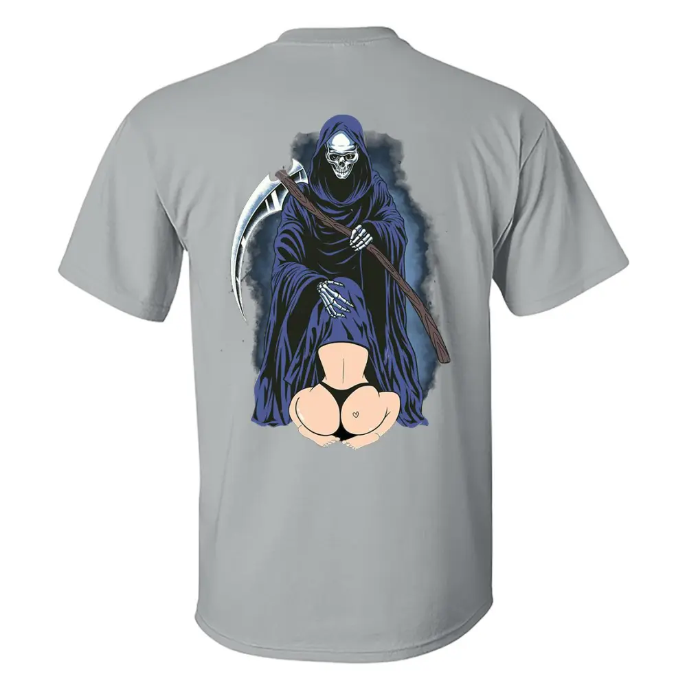 Hiding In The Reaper Crotch Printed Men's T-shirt