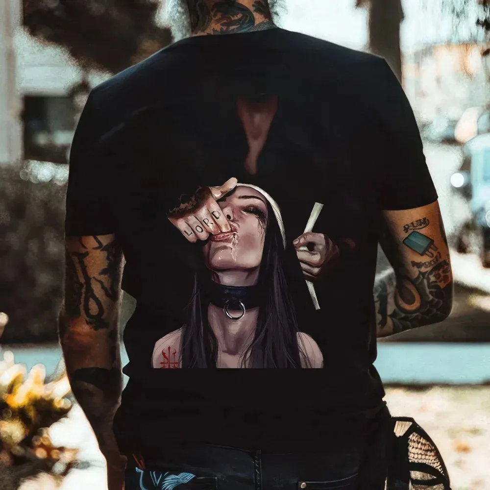 Unholy Nun Printed Men's T-shirt