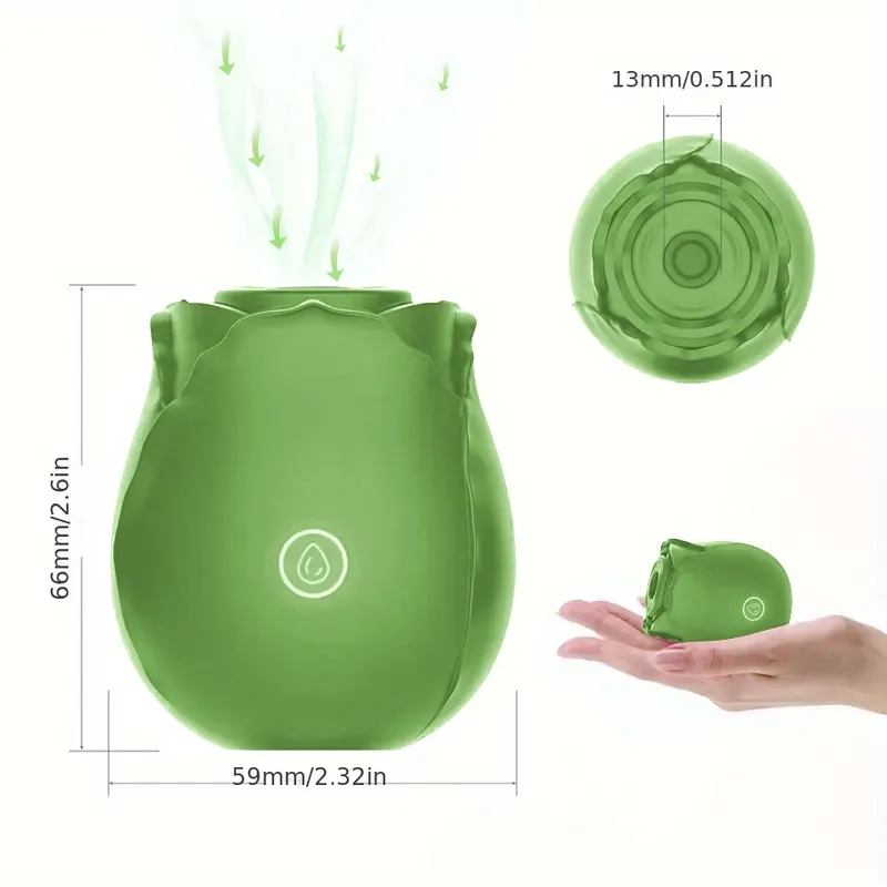 Matcha Green Rose Toy Vibrator Classic Sucking Vibrator 10 Frequency