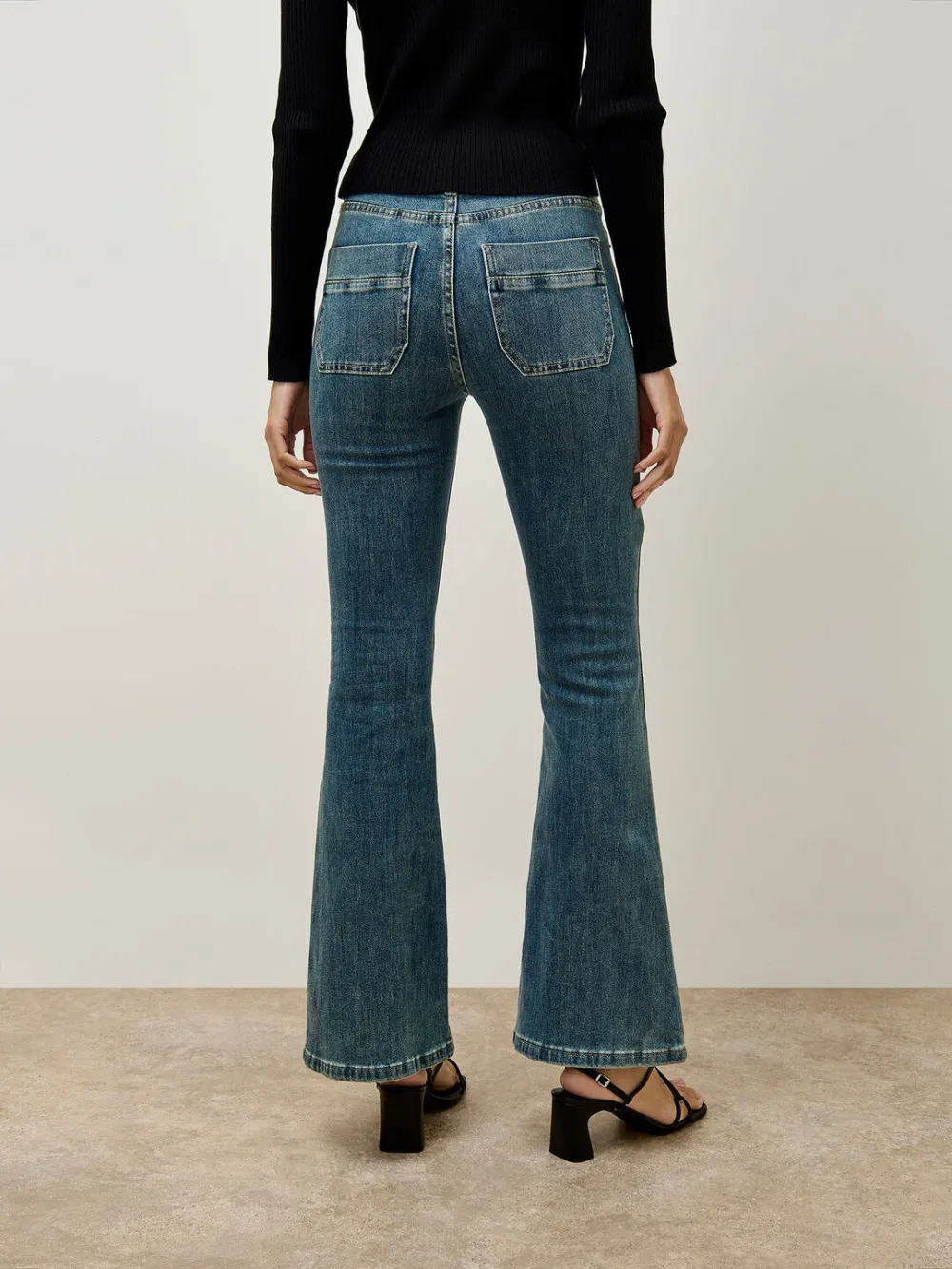 Lulu Mid-Rise Flared Jeans