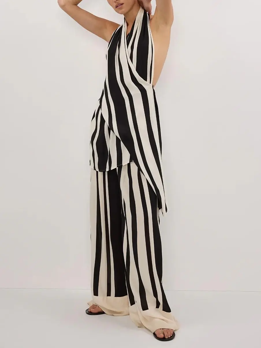 BEAU BLACK STRIPE PANT