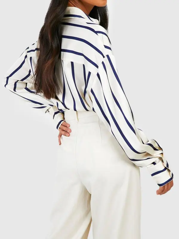 FINE STRIPE SATIN SHIRT