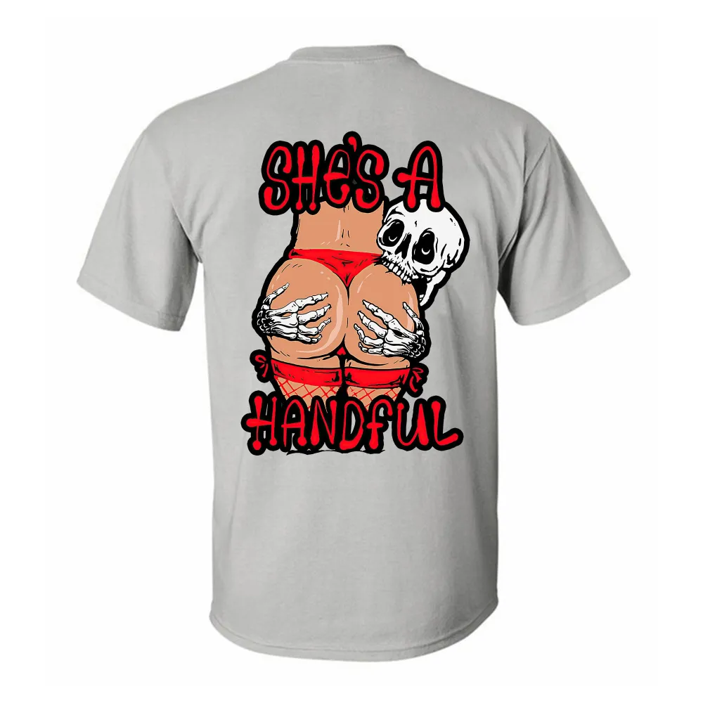 She's A Handful Printed Men's T-shirt