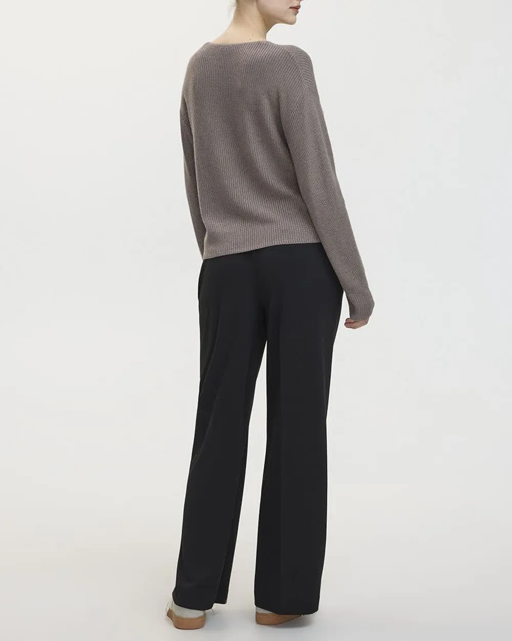 Cashmere-Blend V-Neck Sweater