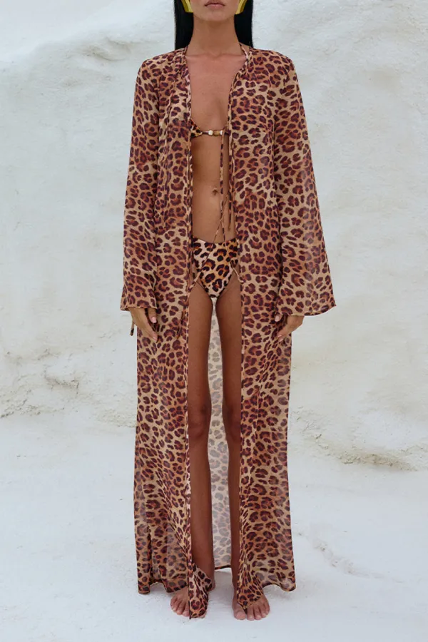 VELZY COVER UP - LEOPARD PRINT