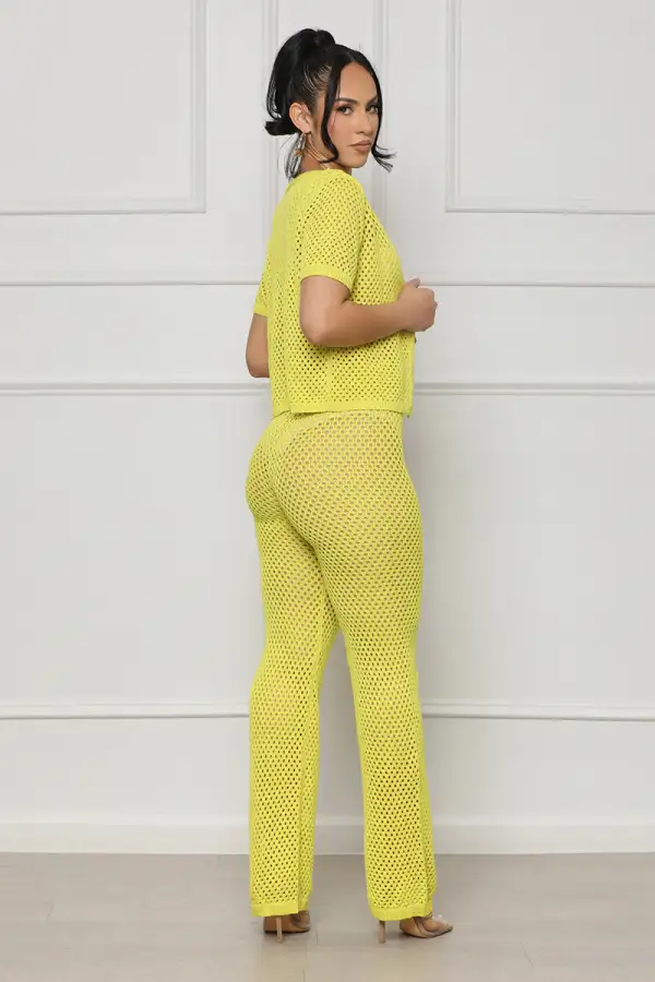 Nothing But Net Pants Set (Lime)- FINAL SALE