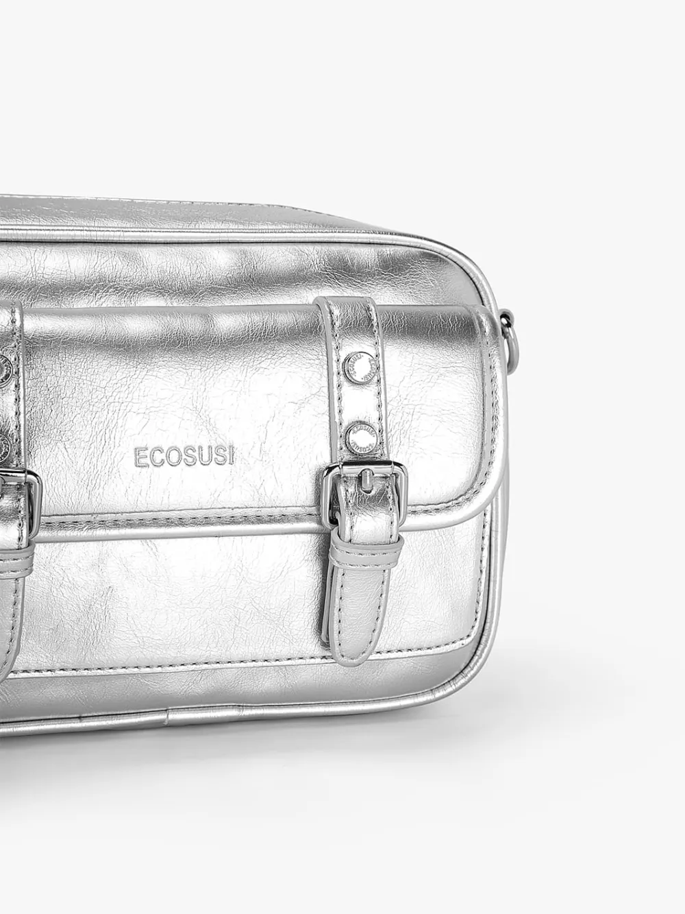 Mia Wide Strap Vegan Leather Crossbody Bag