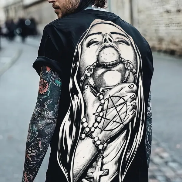 Evil Nun Printed Men's T-shirt
