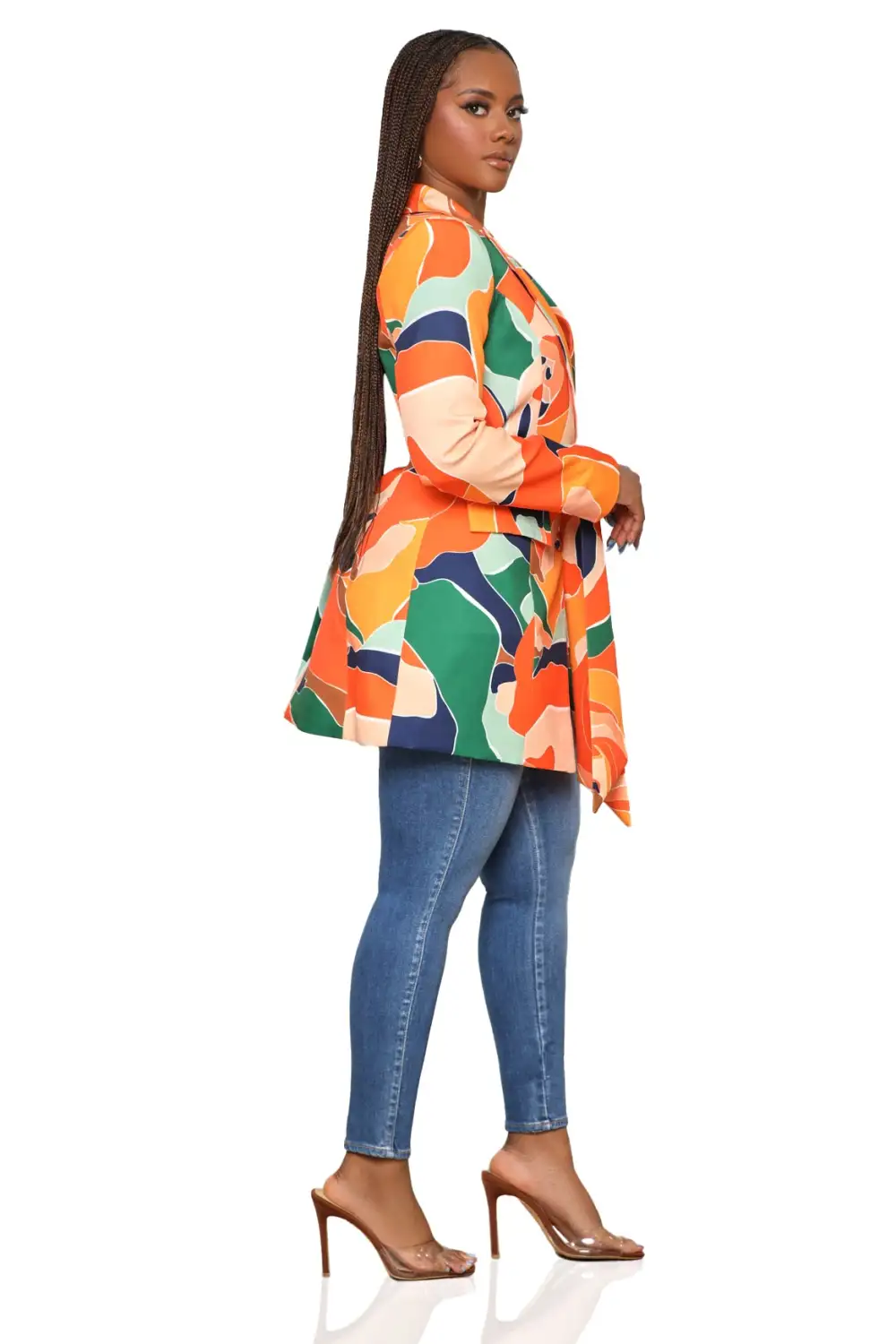 Artsy Babe Blazer (Orange Multi)