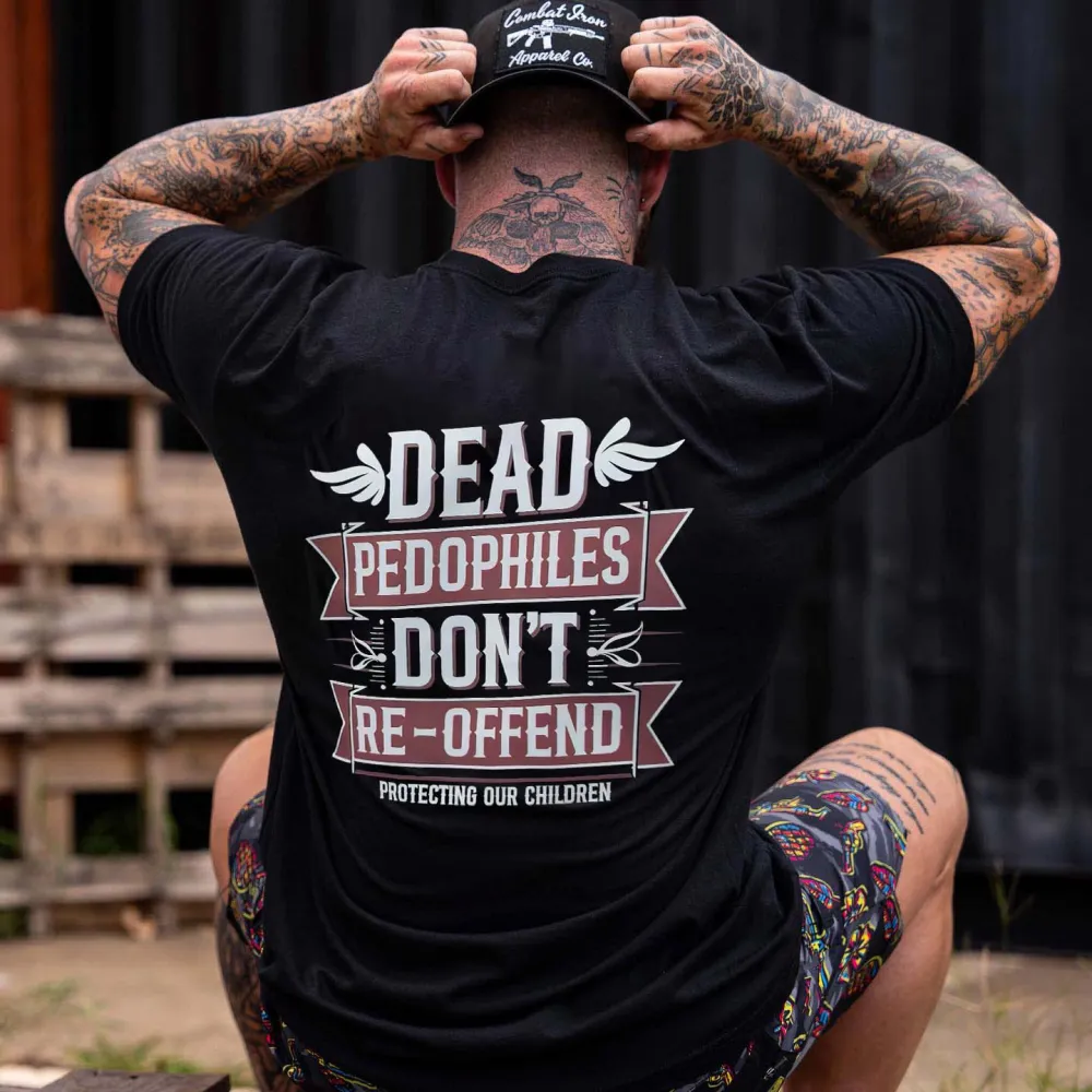 Dead Pedophiles Don't Re-Offend Printed Men's T-shirt