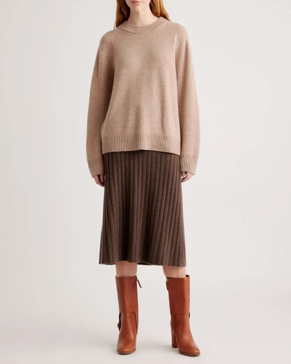 Loose Crew Neck Cashmere Oversized Sweater