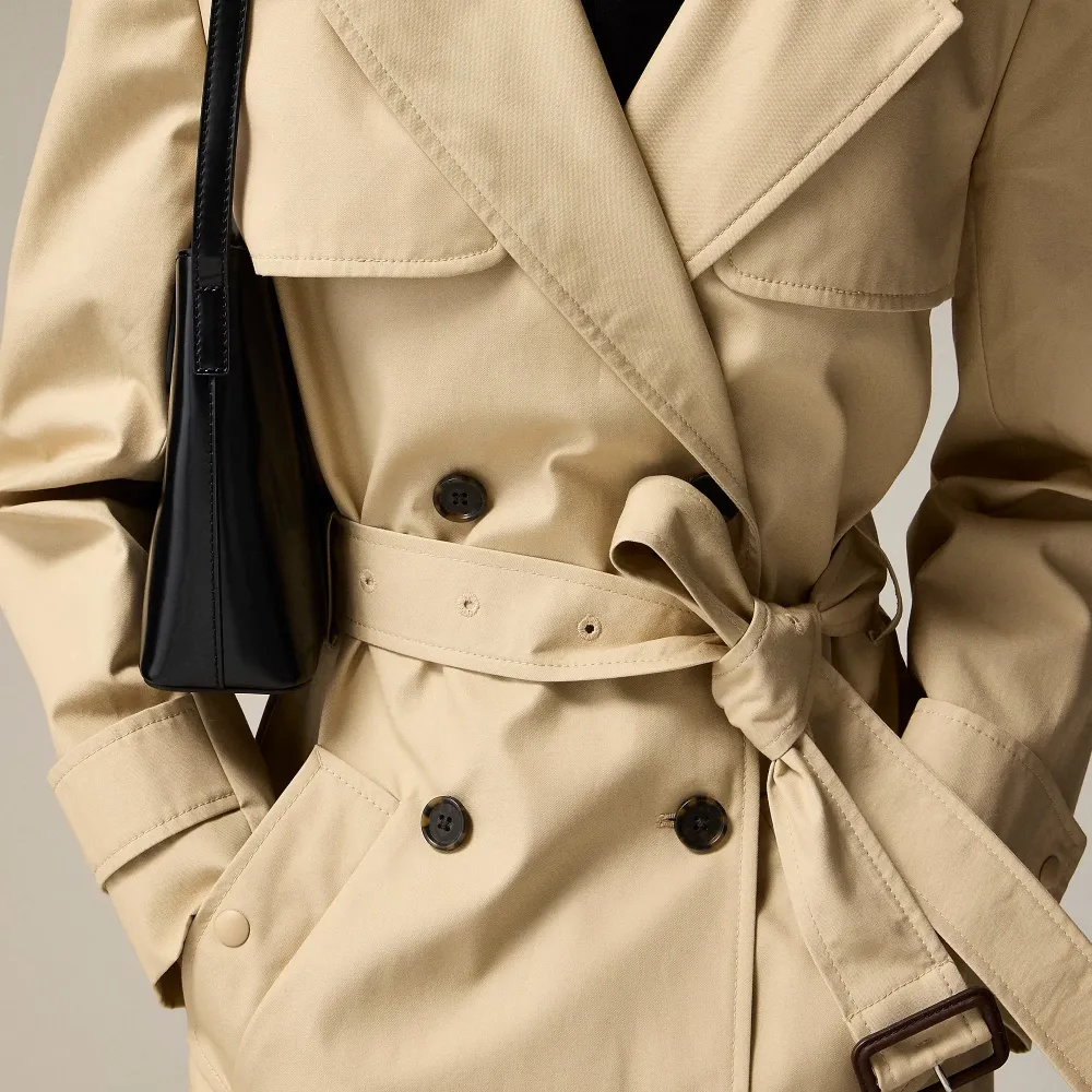 Cotton coat with trench