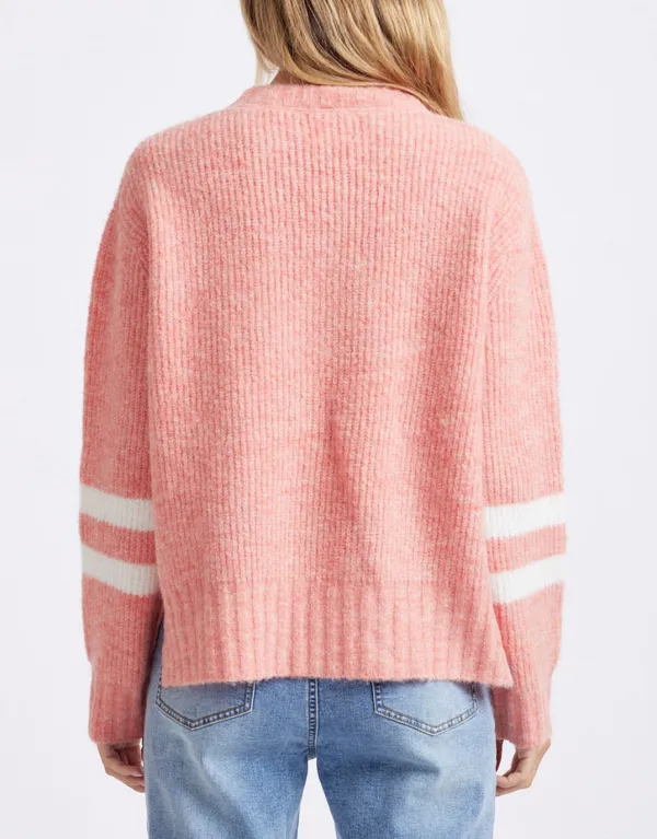 Alaska Crew Knit Jumper - Melon