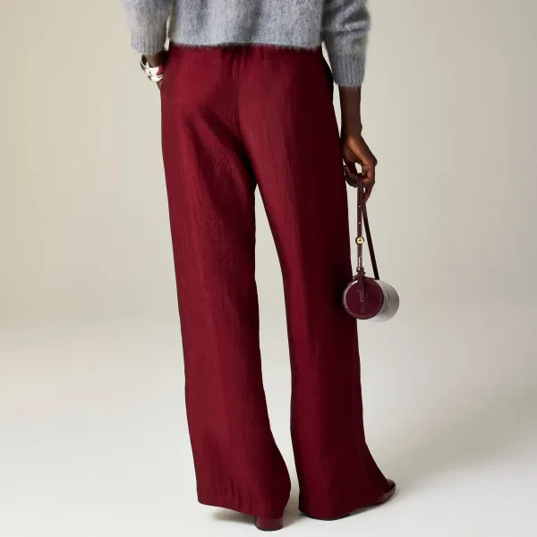 Stratus pant in textured satin