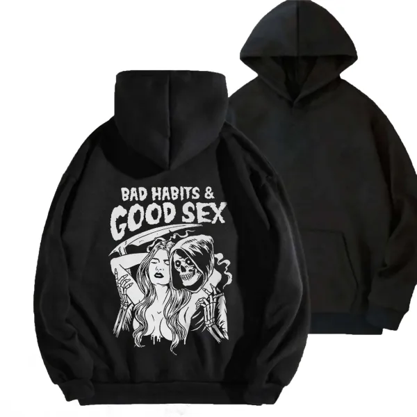 Bad Habits & Good Sex Printed Men's Hoodie