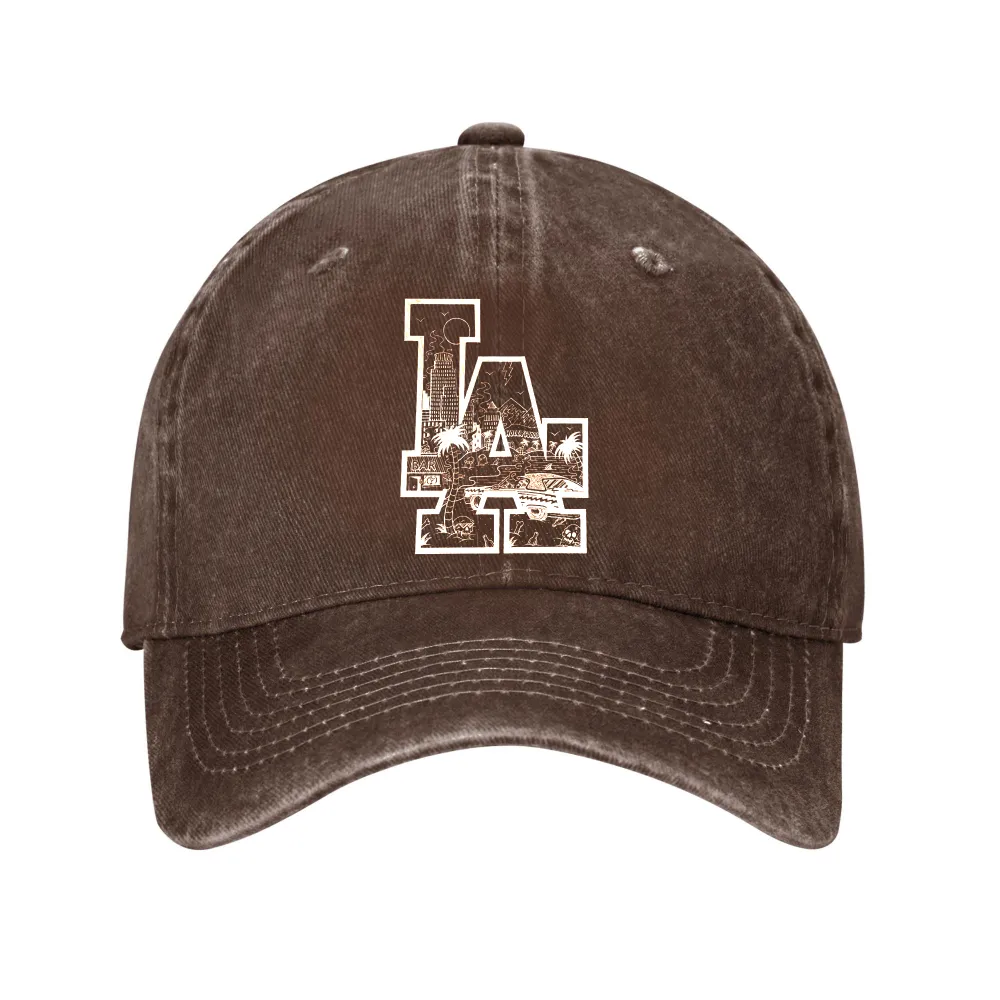 LA Skull Beach Washed Cowboy Hat