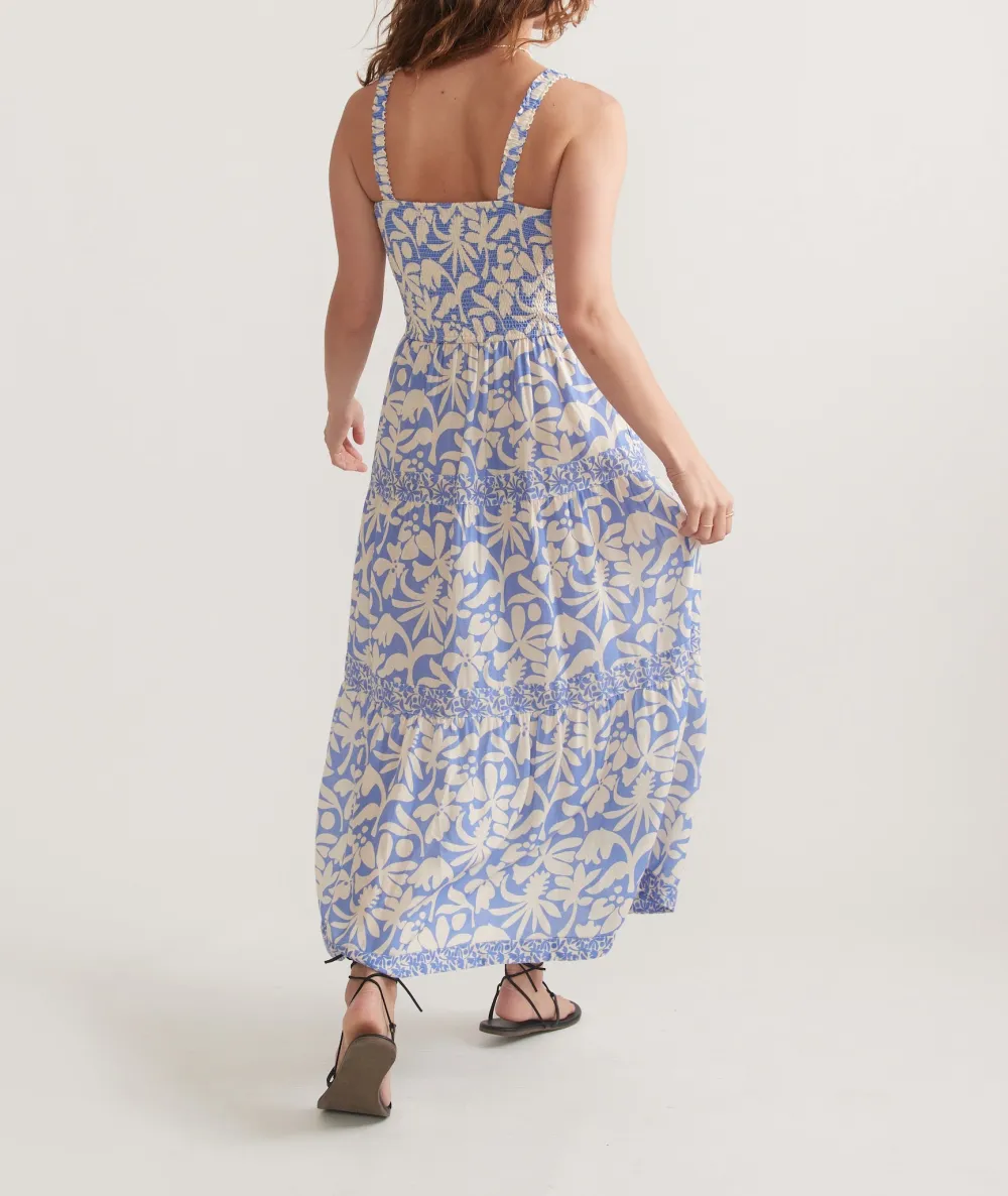 Twilight Blue Flora Maxi Dress