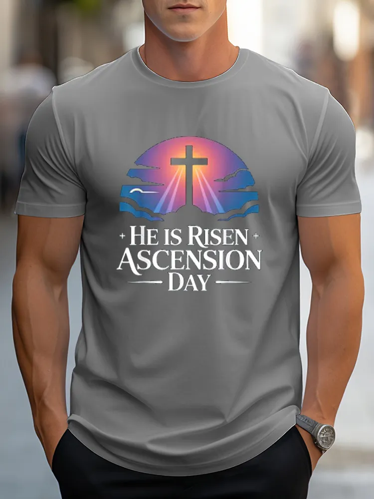 Men'S He Is Risen Ascension Day T-Shirt