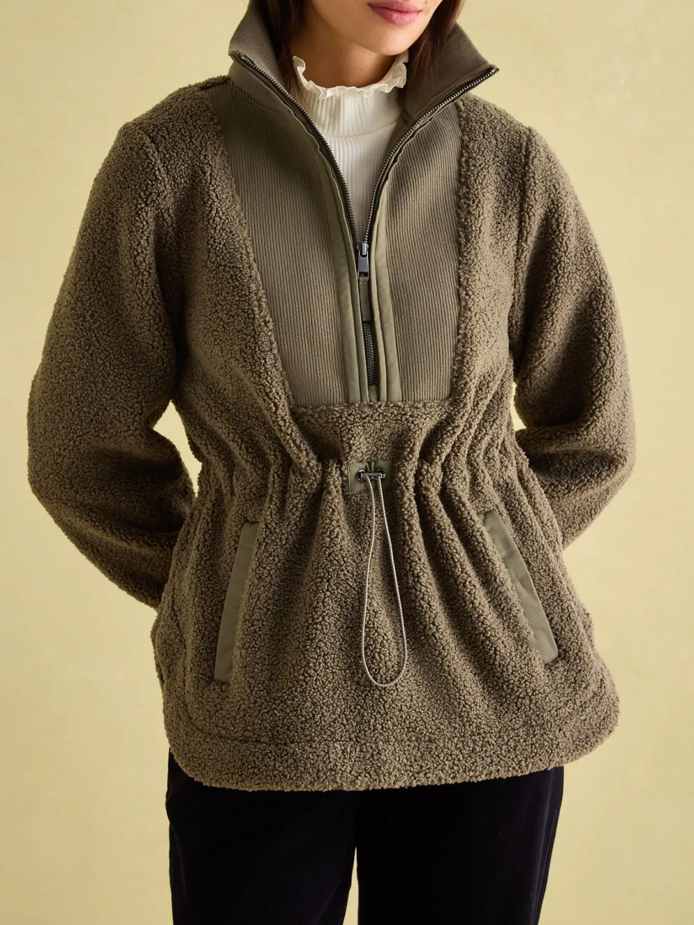 Thurleston Khaki Green Borg Fleece