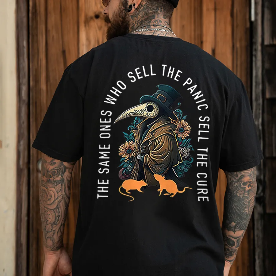 The Same Ones Who Sell The Panic Sell The Cure Printed Men's T-shirt