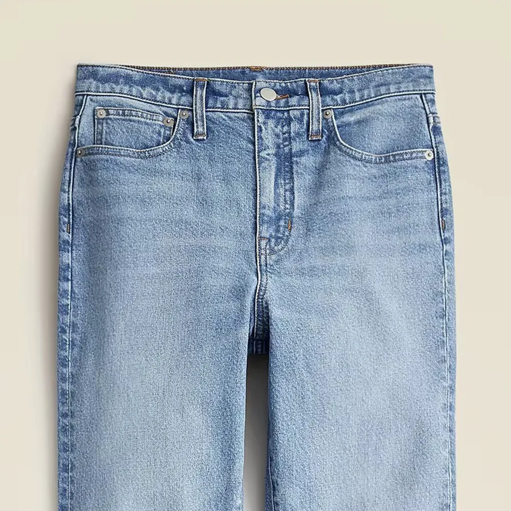 High-rise straight jean semi-stretch