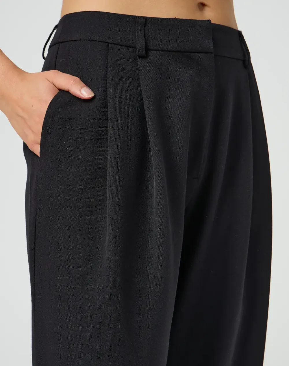 High Rise Wide Leg Tailored Pant