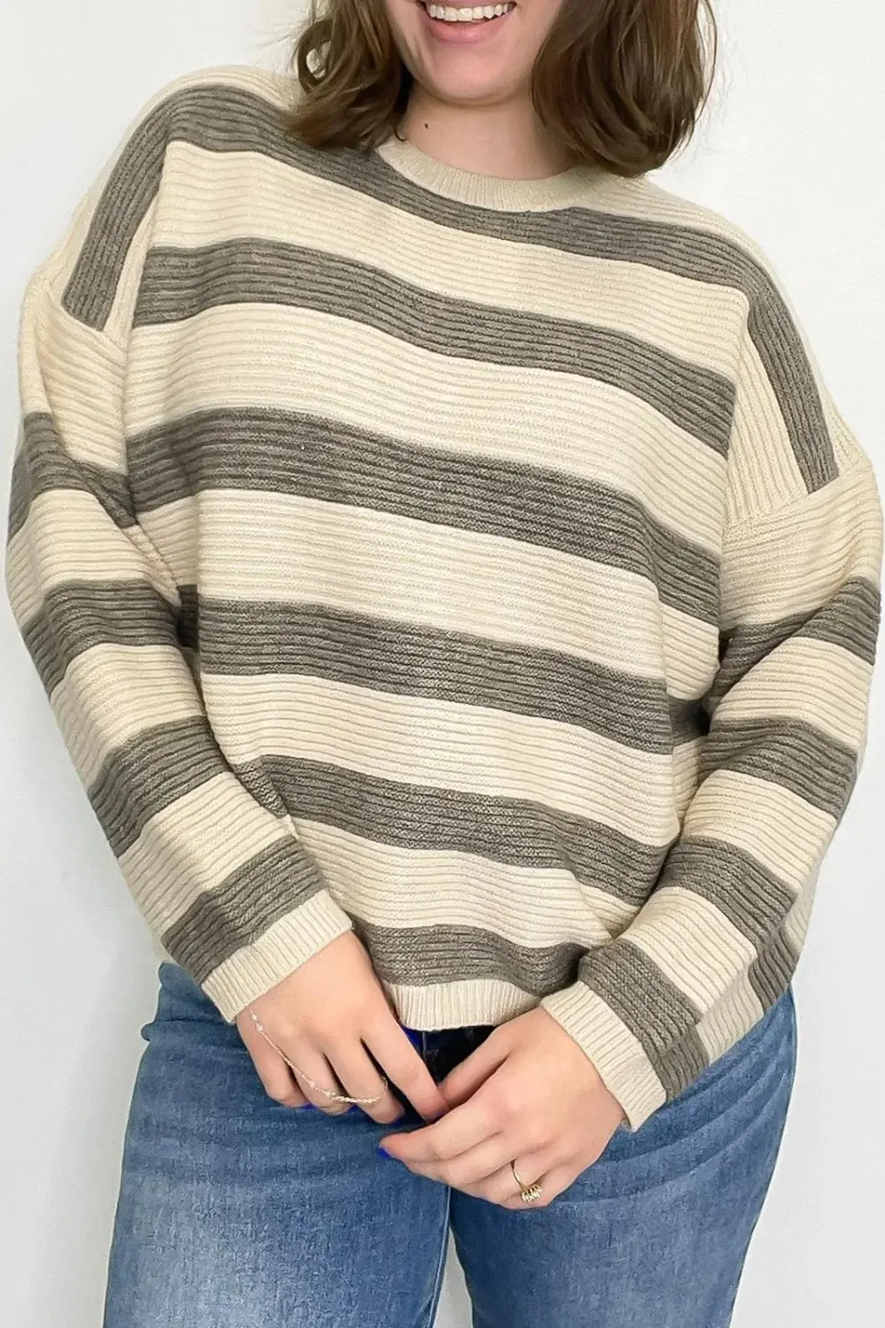 Striped Relaxed Fit Sweater