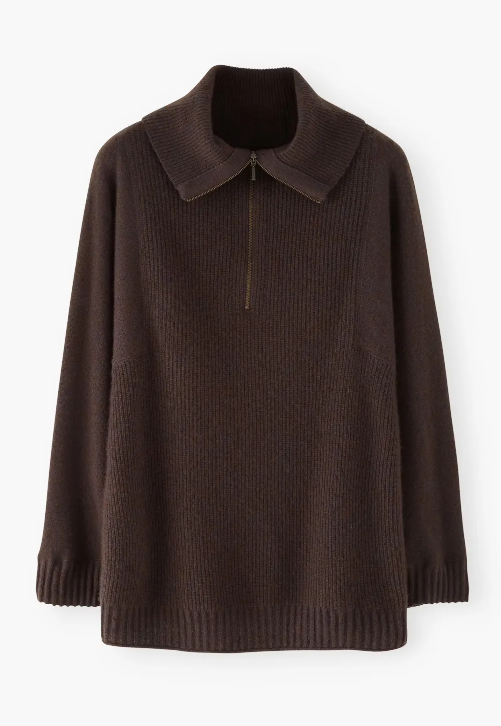 Zip-front sweater
Pure cashmere