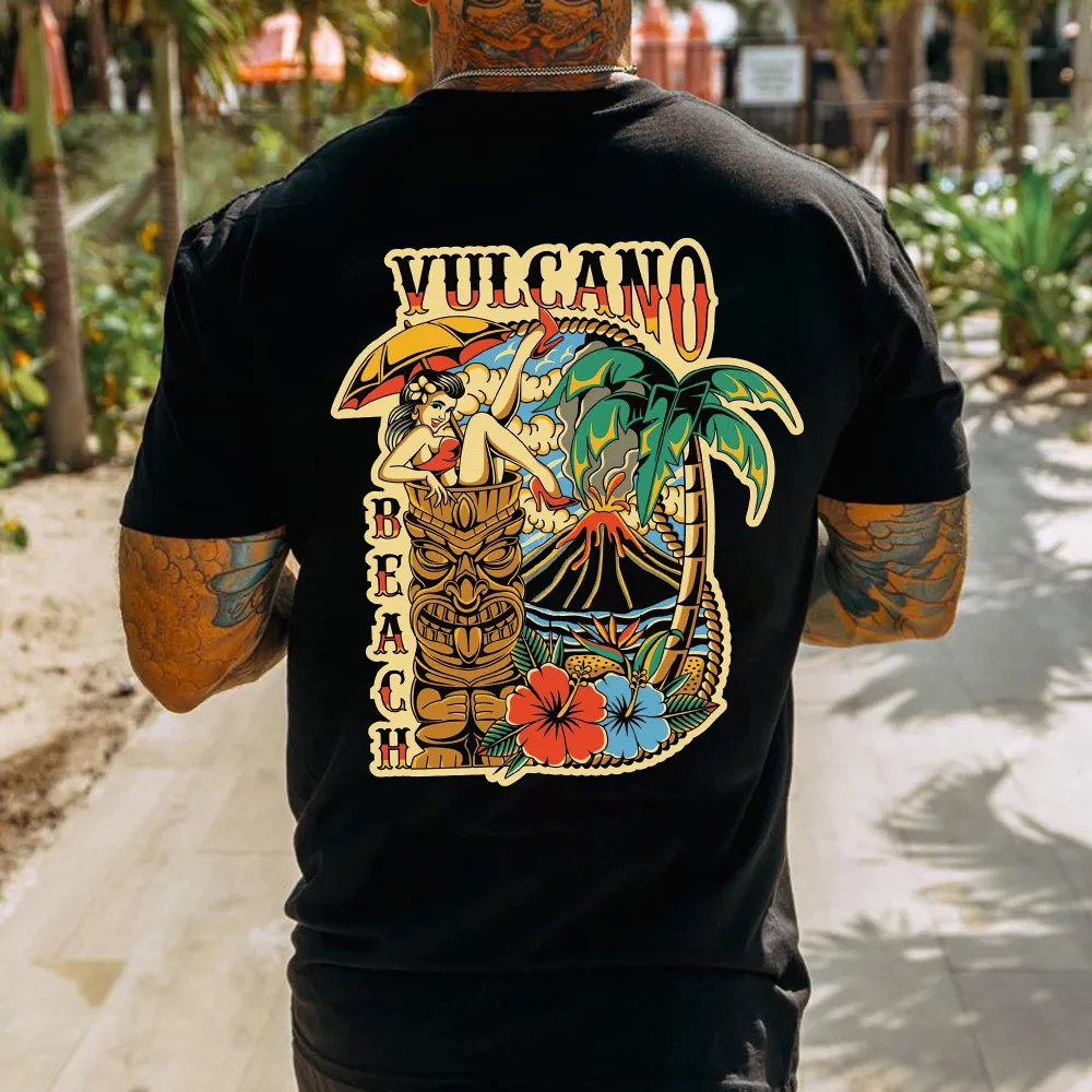 Vulcano Beach Printed Men's T-shirt