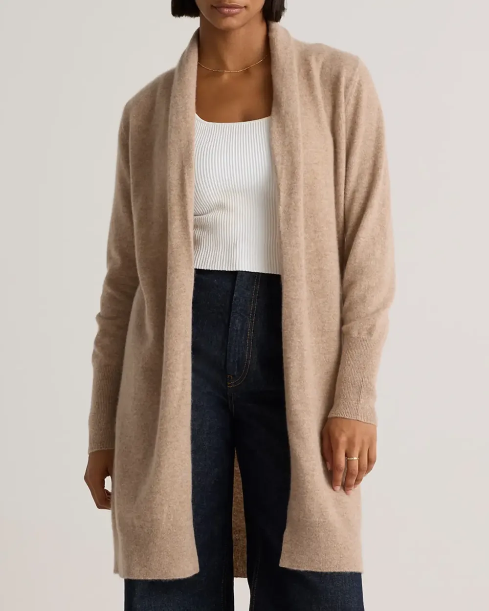 Shawl Collar Duster Cardigan Sweater