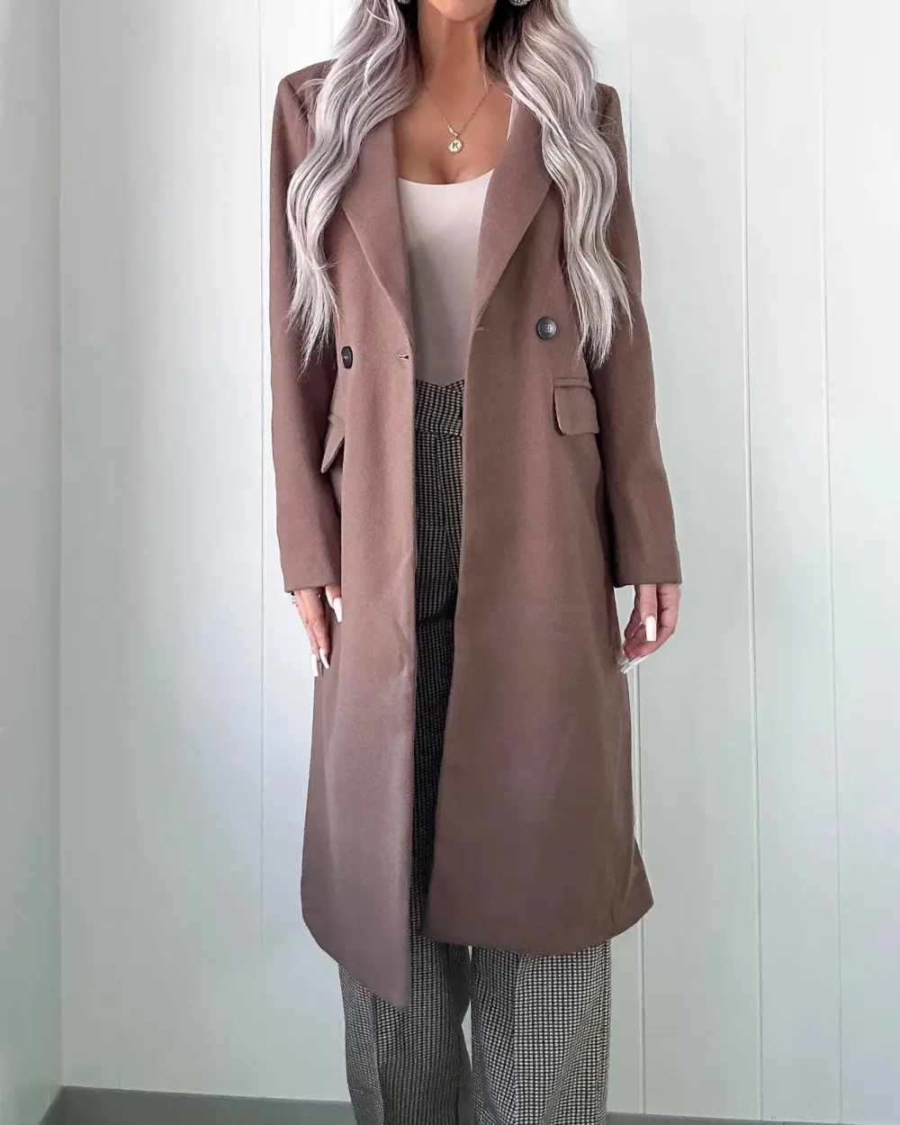 Refined Style Trench Coat - Brown