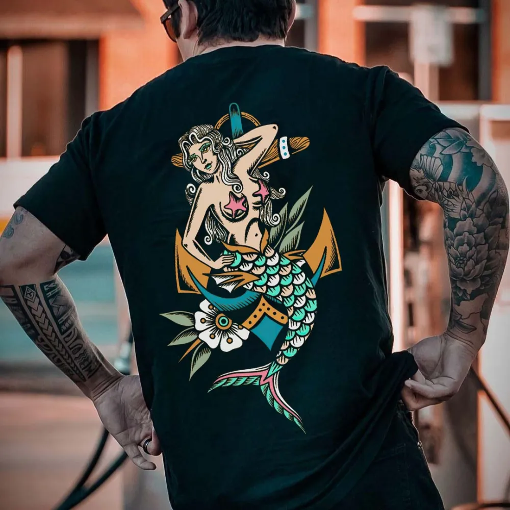 Sexy Mermaid Printed Men's T-shirt