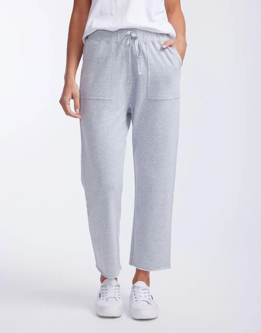 Raw Edge Lounge Pant - Grey Marle