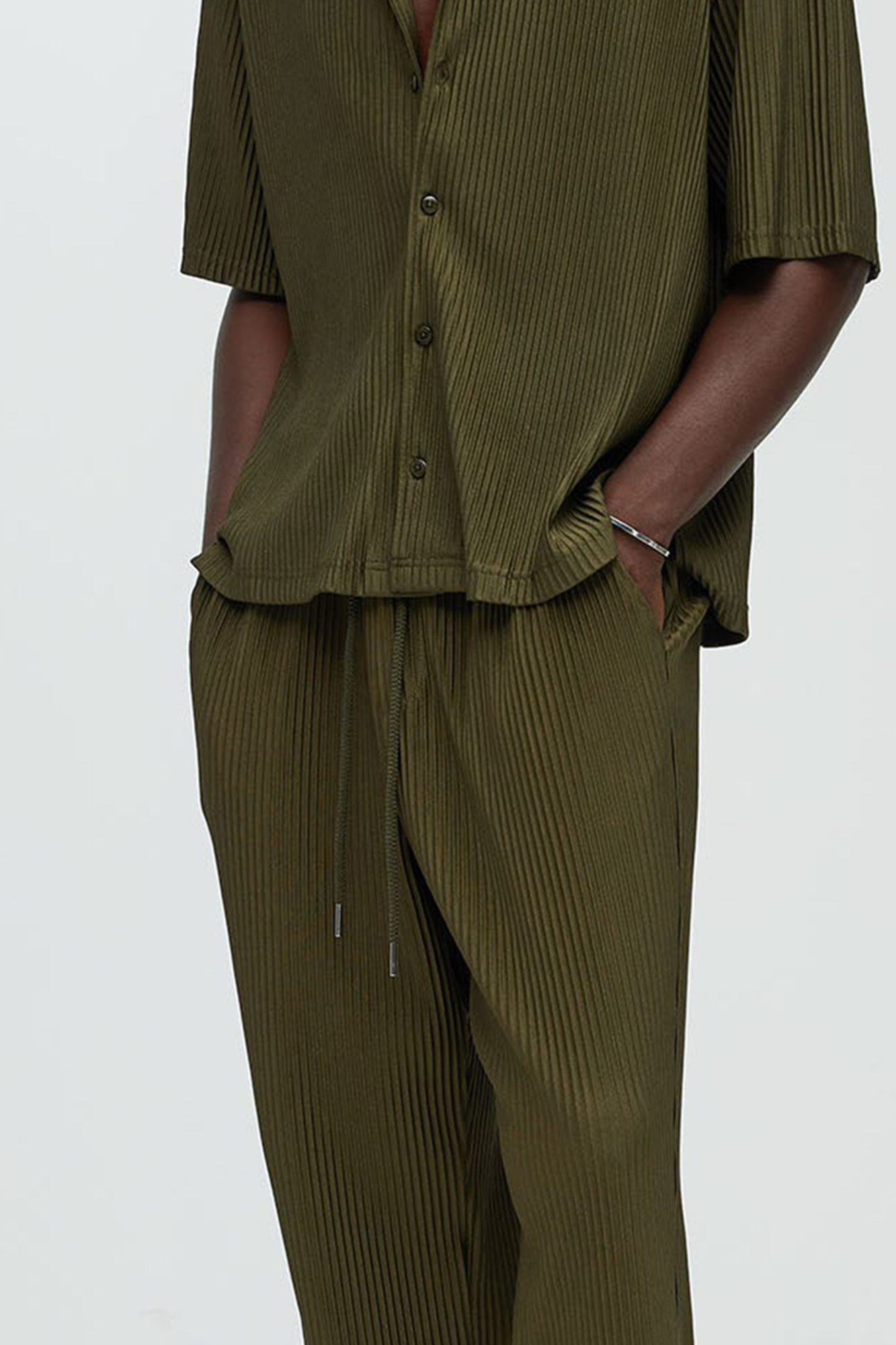 Potential Pleated Shirt - Olive