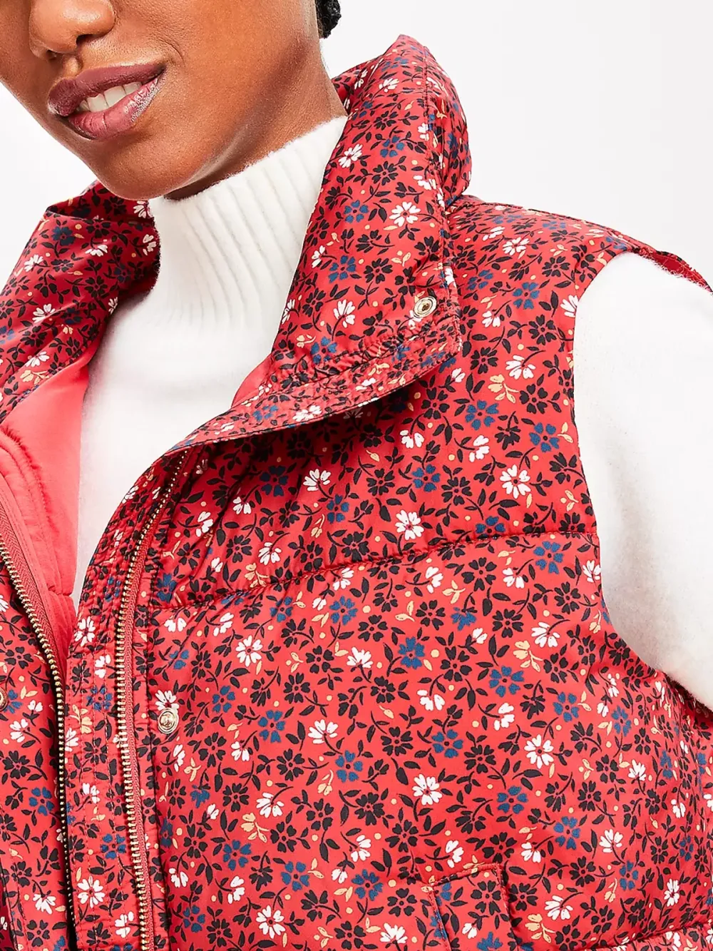 Floral Puffer Vest