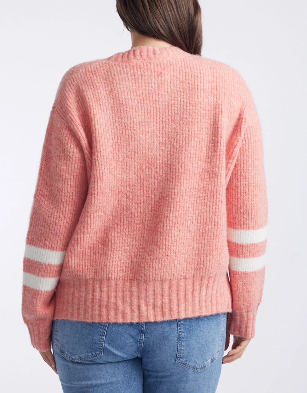 Alaska Crew Knit Jumper - Melon