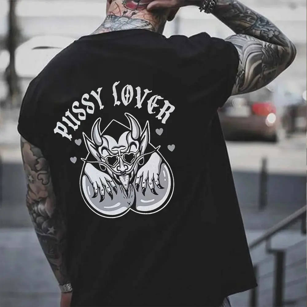 Pussy Lover Printed Men's T-shirt