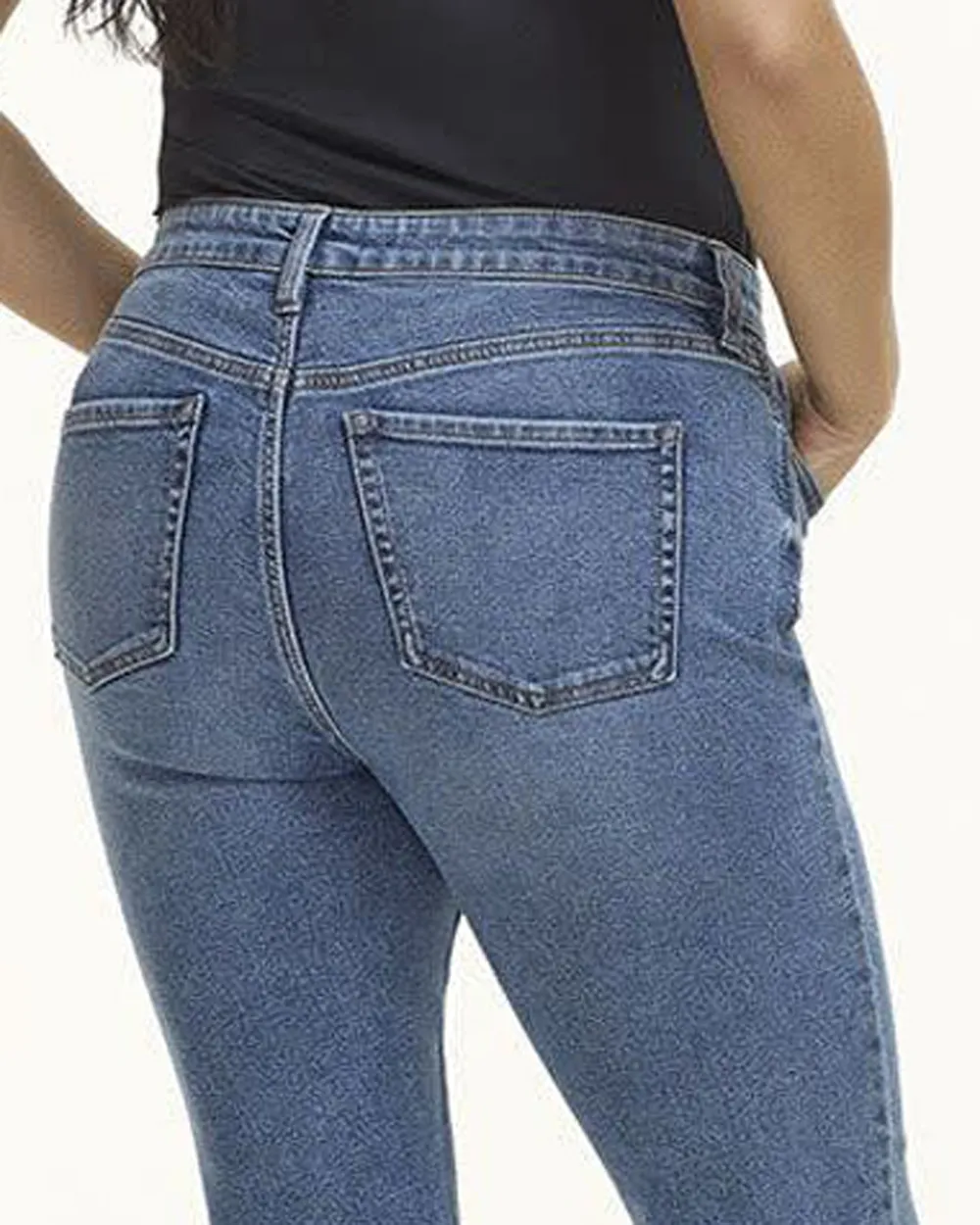 Flare-Leg Mid-Rise Jean