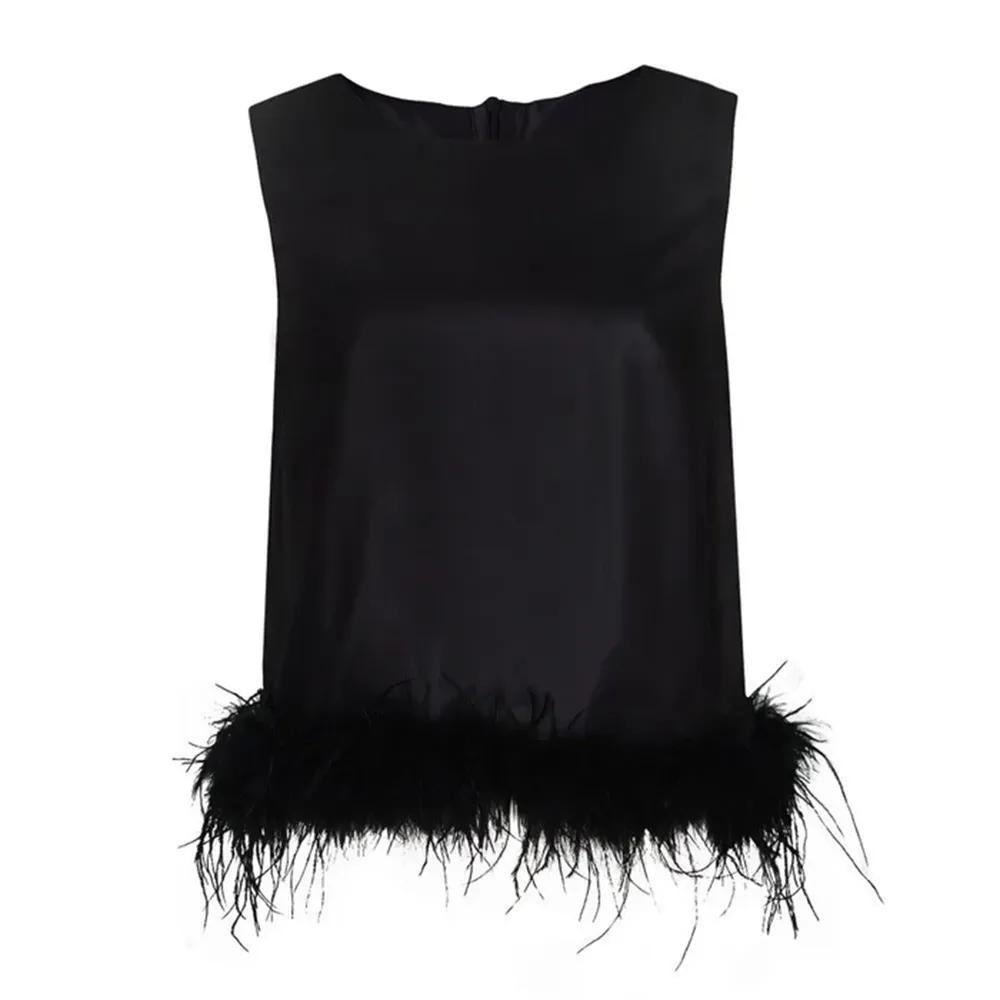 Maisy Feather Trim Top