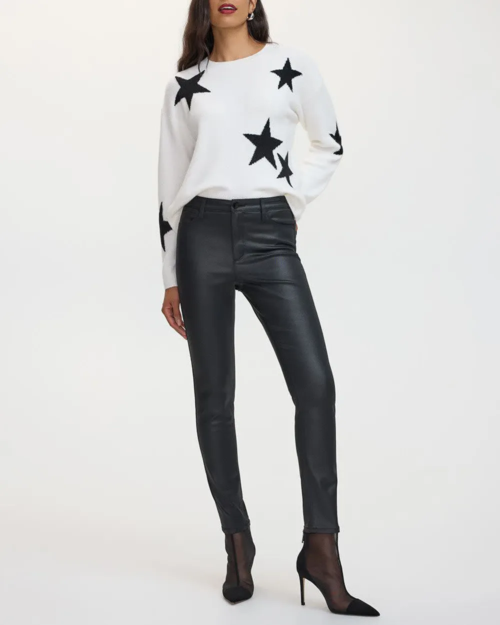 Skinny-Leg High-Rise Coated Pants - The Signature