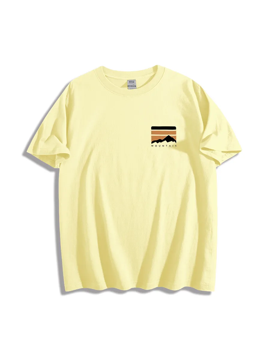 Men Mountain Letter Graphic Tee