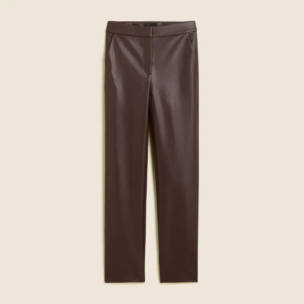 Kate straight-leg pant in faux leather