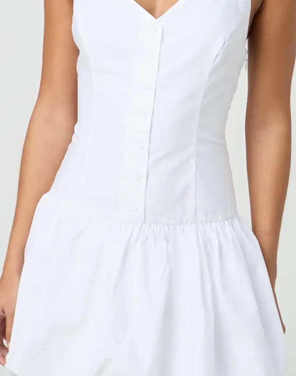 Button Up Halter Bubble Dress